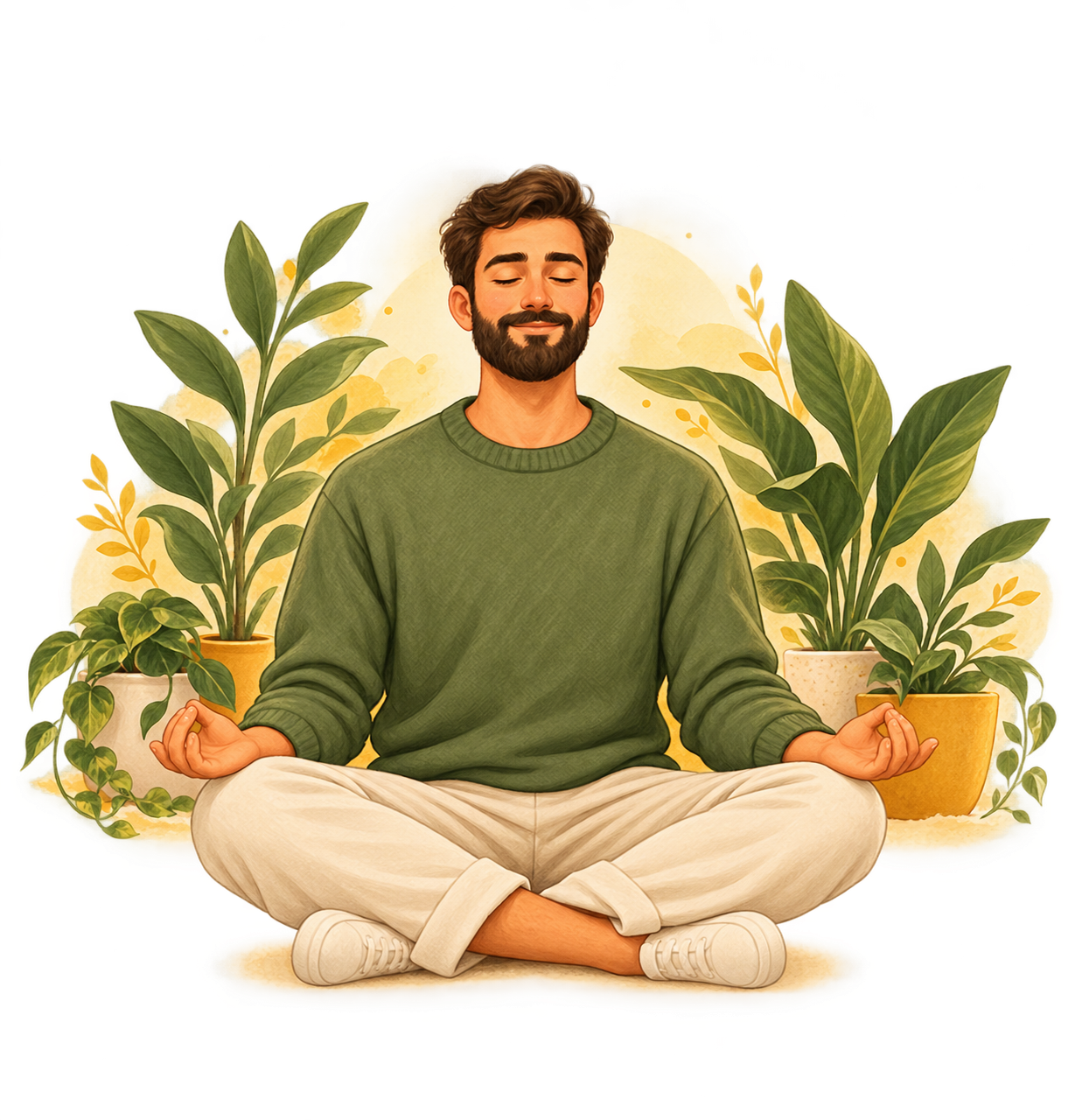 Muškarac u mirnoj meditaciji