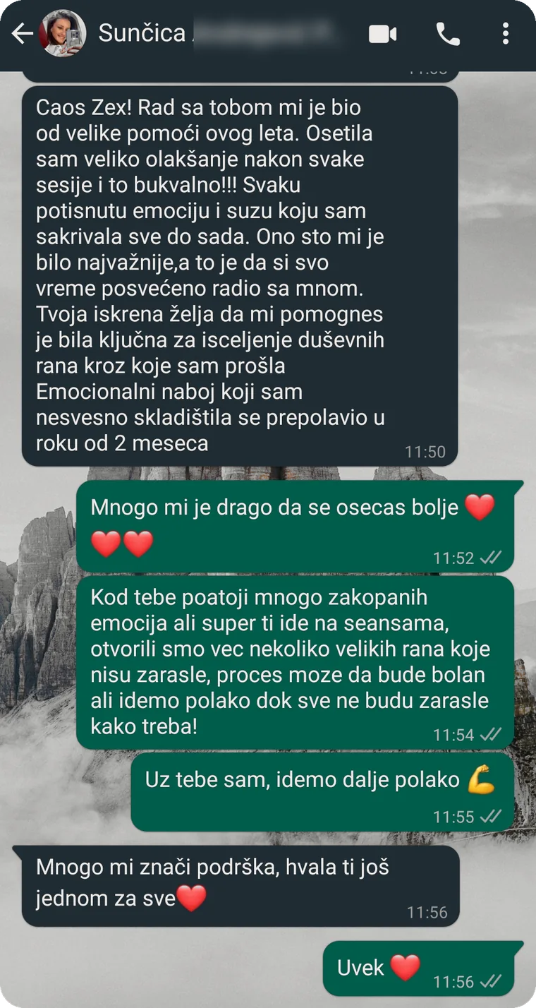WhatsApp iskustvo polaznice Suncice