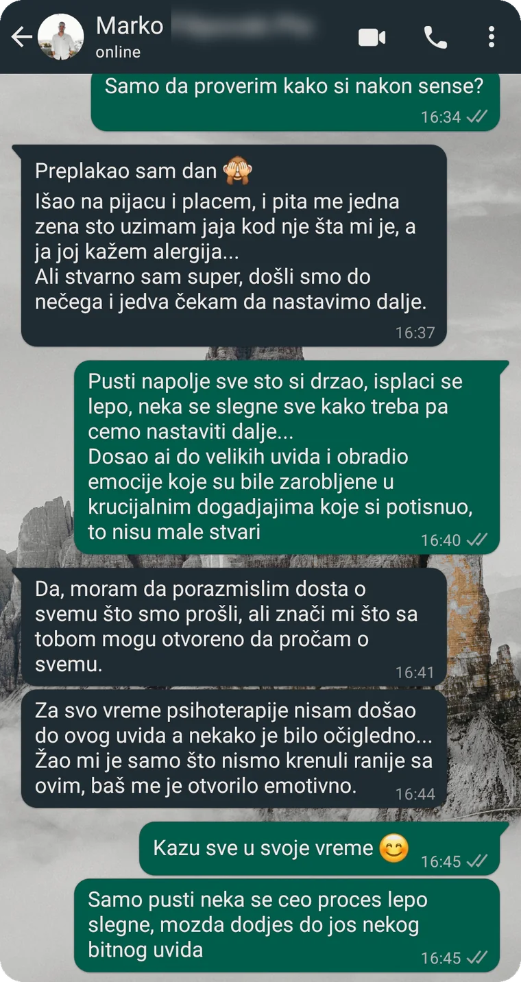 WhatsApp iskustvo polaznika Marka